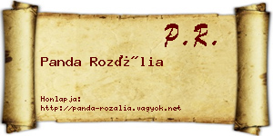Panda Rozália névjegykártya